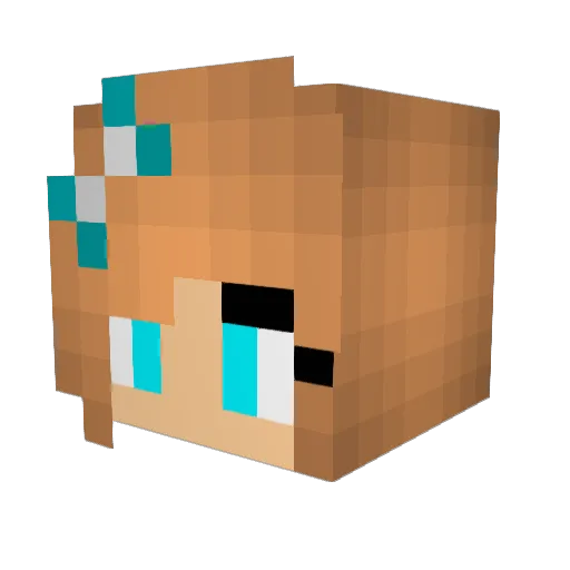 jessine Minecraft avatar head, 3D render