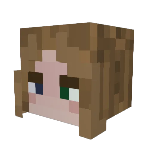 jessipotatoes Minecraft avatar head, 3D render