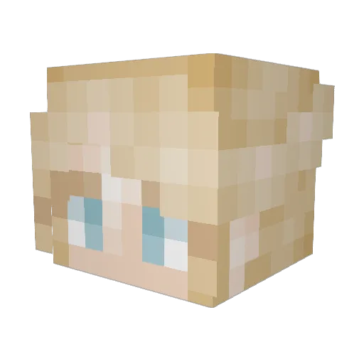 jessiscoolbeans Minecraft avatar head, 3D render