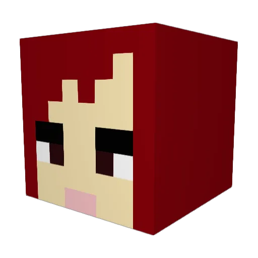 jessnightmare Minecraft avatar head, 3D render