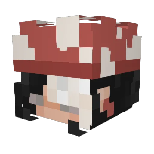 jesspiece Minecraft avatar head, 3D render
