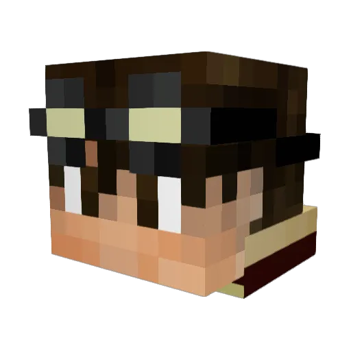 jesssevo Minecraft avatar head, 3D render