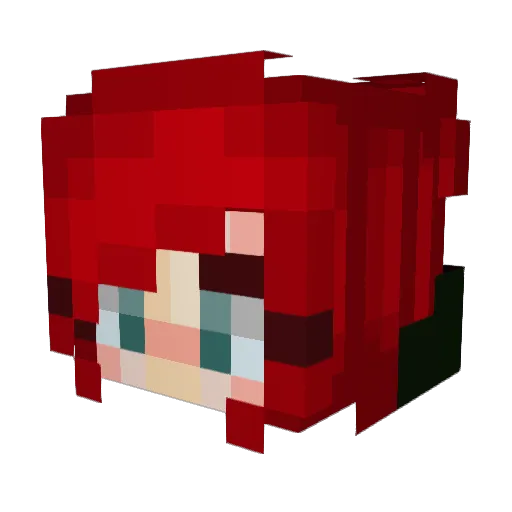 jesstheratt Minecraft avatar head, 3D render