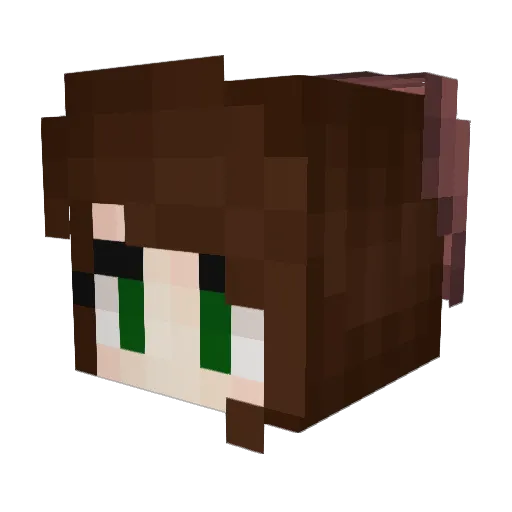 jesstraea Minecraft avatar head, 3D render