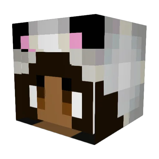 jessxk Minecraft avatar head, 3D render