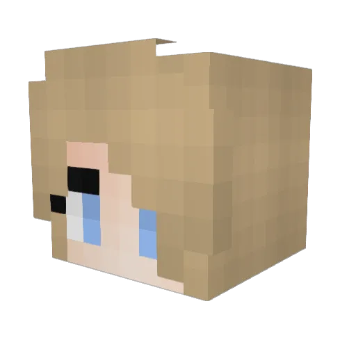 jessxo Minecraft avatar head, 3D render