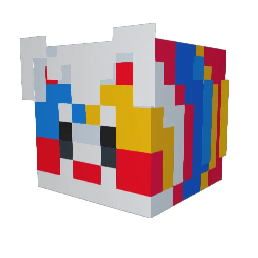jester_ferret Minecraft avatar head, 3D render