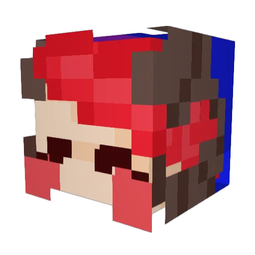 jesteraunt Minecraft avatar head, 3D render