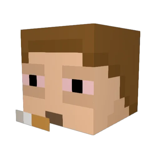 jesterdigester Minecraft avatar head, 3D render