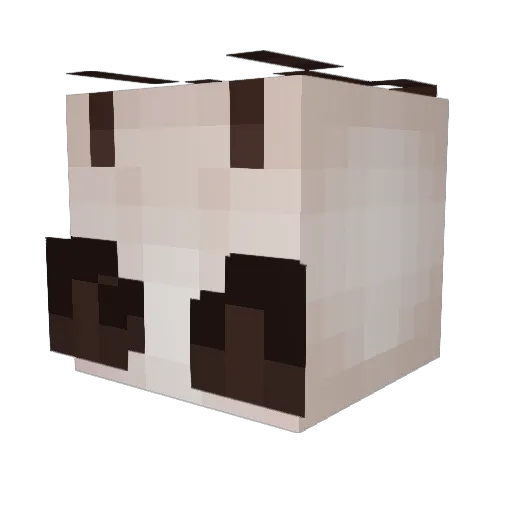 jestermisha Minecraft avatar head, 3D render