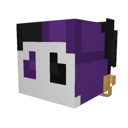 jesterpearl Minecraft avatar head, 3D render