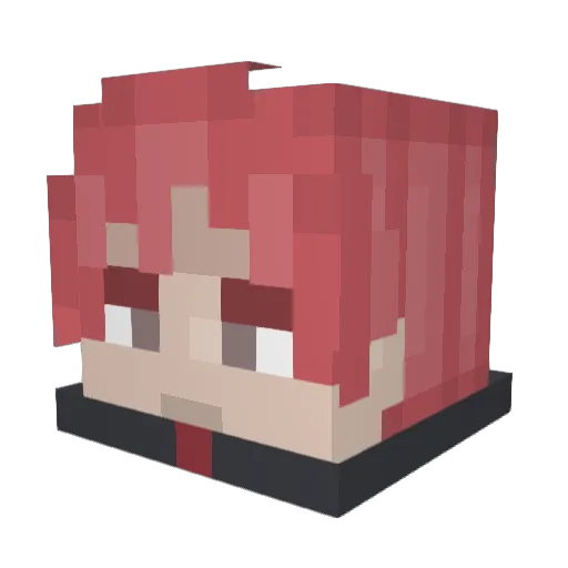 jesuisleplu Minecraft avatar head, 3D render