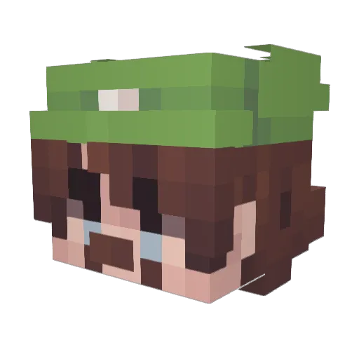 jesusround2 Minecraft avatar head, 3D render
