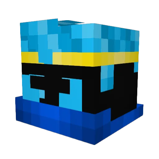 jet_ninja Minecraft avatar head, 3D render