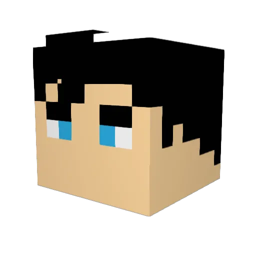 jetblackm Minecraft avatar head, 3D render