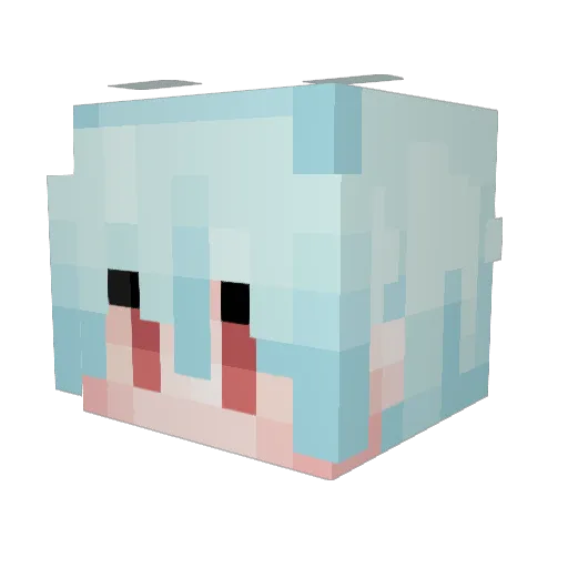 jetblackwings Minecraft avatar head, 3D render