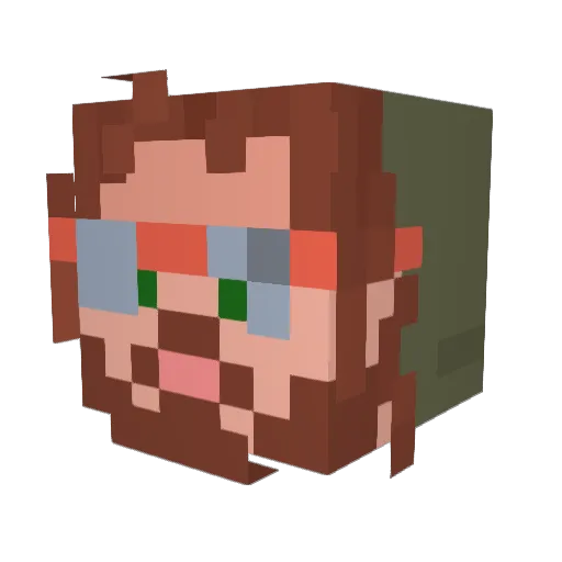 jethawk1000 Minecraft avatar head, 3D render