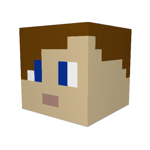 jetnox Minecraft avatar head, 3D render