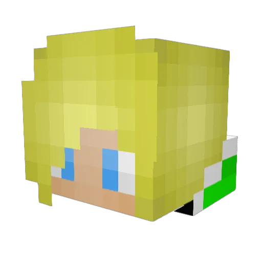 jetpacksam Minecraft avatar head, 3D render