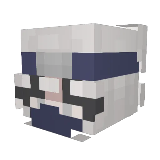 jetsiee Minecraft avatar head, 3D render