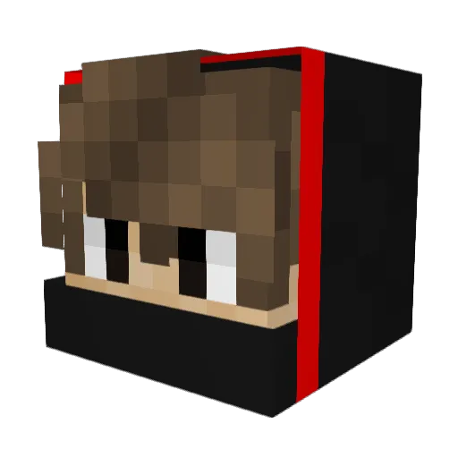 jetsopoika Minecraft avatar head, 3D render