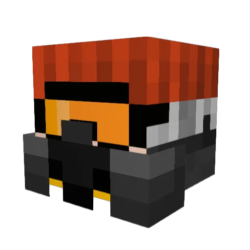jetspace Minecraft avatar head, 3D render