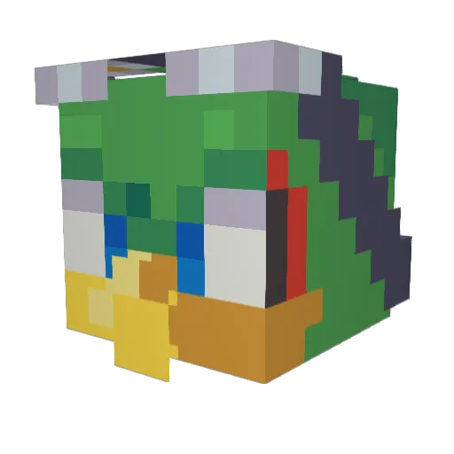 jetspeaks Minecraft avatar head, 3D render