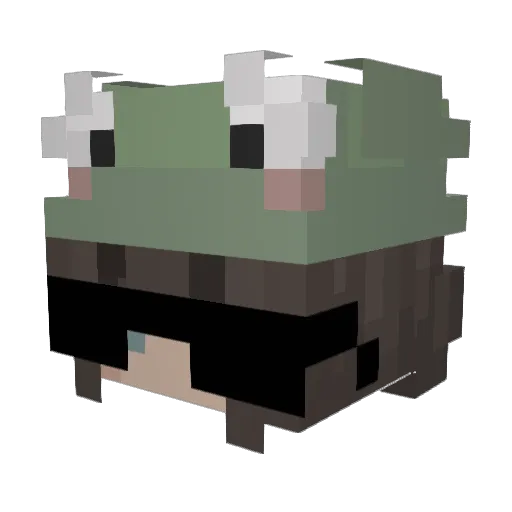 jetteeeeee Minecraft avatar head, 3D render