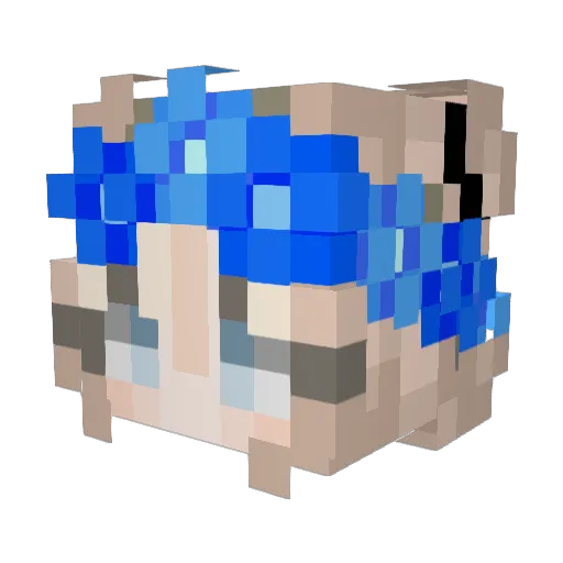jeunicenav Minecraft avatar head, 3D render