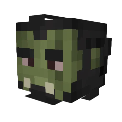 jewellry Minecraft avatar head, 3D render