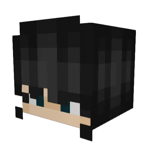 jewleea Minecraft avatar head, 3D render