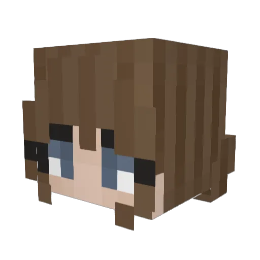 jewliuh Minecraft avatar head, 3D render