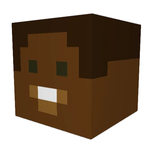 jewnice Minecraft avatar head, 3D render