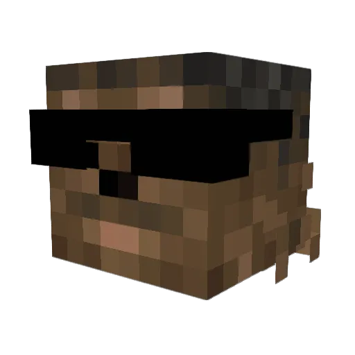 jeypiti Minecraft avatar head, 3D render