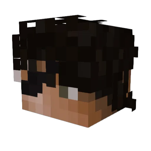 jezerial Minecraft avatar head, 3D render