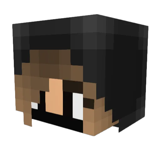 jezgina Minecraft avatar head, 3D render