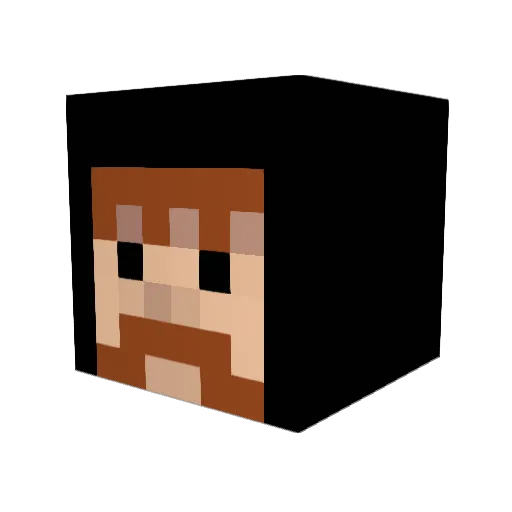 jezurp Minecraft avatar head, 3D render