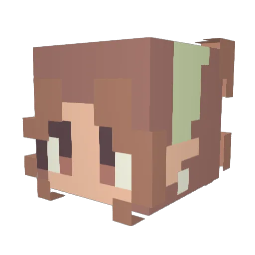 jezzss Minecraft avatar head, 3D render
