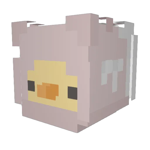 jf0330 Minecraft avatar head, 3D render