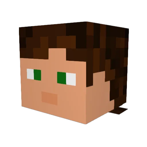 jfadas Minecraft avatar head, 3D render