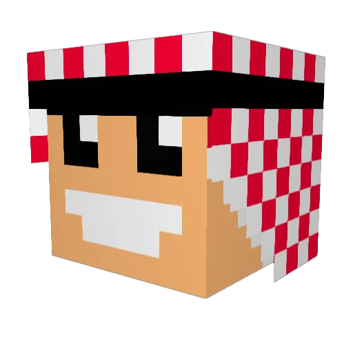 jfchoco Minecraft avatar head, 3D render