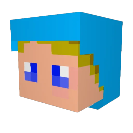 jfg3735 Minecraft avatar head, 3D render