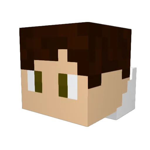 jflipp Minecraft avatar head, 3D render