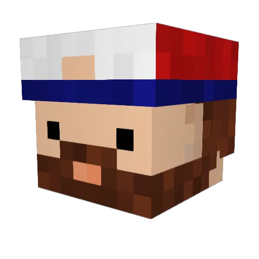 jfprovencal Minecraft avatar head, 3D render