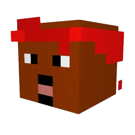 jftomjf Minecraft avatar head, 3D render
