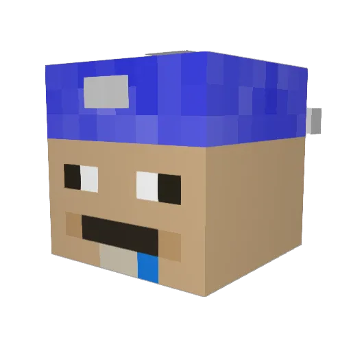 jgls Minecraft avatar head, 3D render