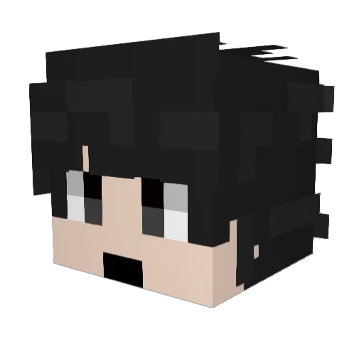 jgmxw Minecraft avatar head, 3D render