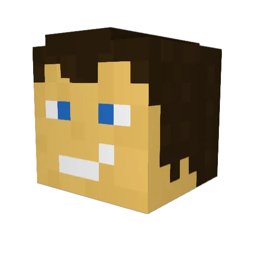 jgpunk Minecraft avatar head, 3D render