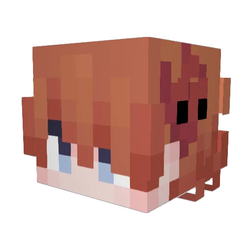 jhaaaa Minecraft avatar head, 3D render