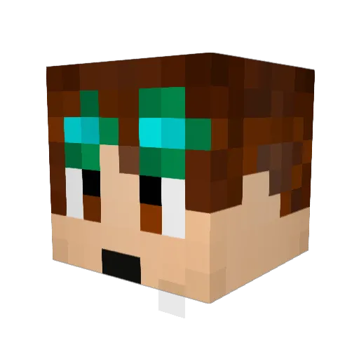 jhacooby Minecraft avatar head, 3D render